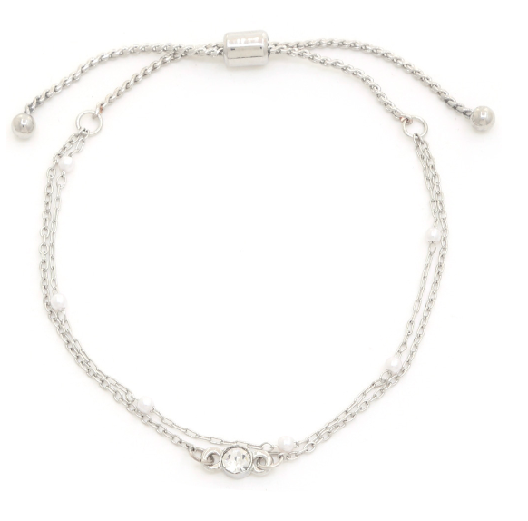 Pull Tie With Pearl Crystal Bracelet