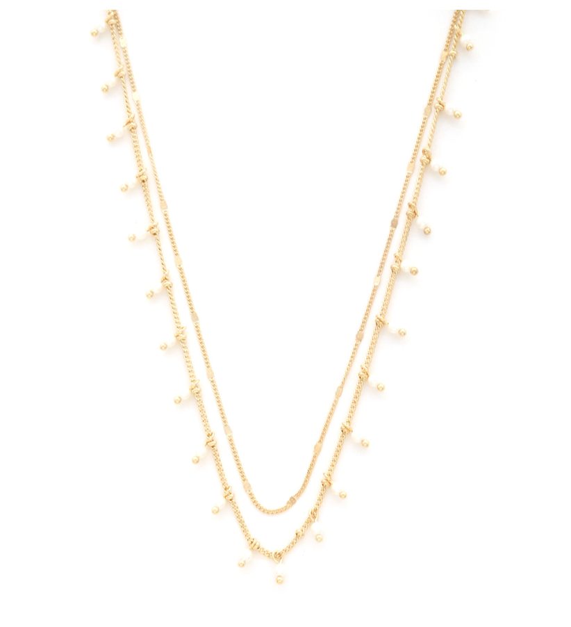 Sodajo Pearl Layer Necklace