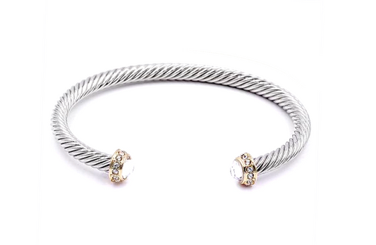Stainless steel Clear metal Bracelet